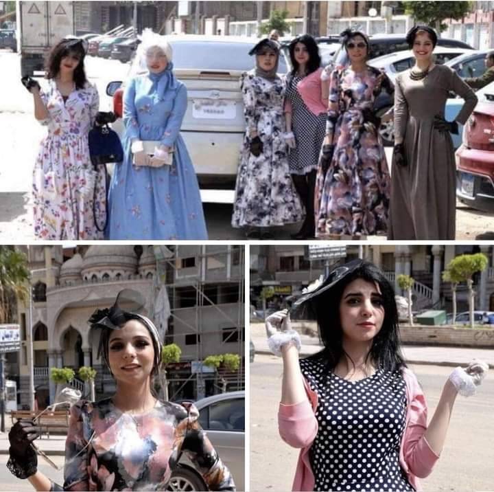 من الصور التي انتشرت عبر مواقع التواصل الاجتماعي لمبادرة ارتداء الفستان في الدقهلي 